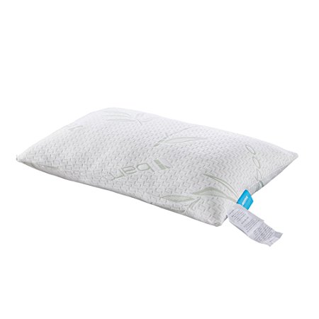 NOFFA Shredded Memory Foam Pillow Neck Support Pain Relief With Washable Bamboo Pillow Case Bed Pillow - Standard Size