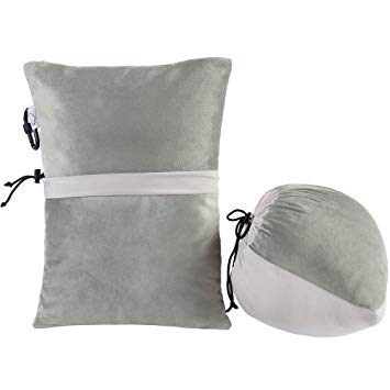 Modvel Compact Travel Outdoor Pillow - Compressible Shredded Memory Foam for Comfort and Neck Support - Great for Adults, Kids, Camping, Air Travel, Road Trips, and More! Take Anywhere! (Large)