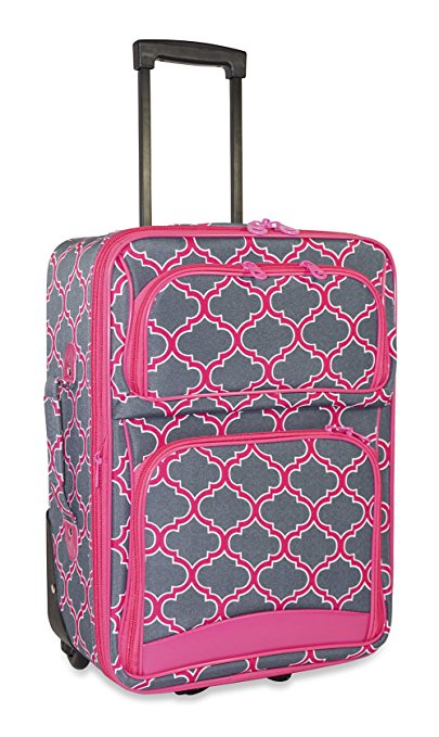 Ever Moda Designer Print 20-inch Expandable Carry On Rolling Luggage