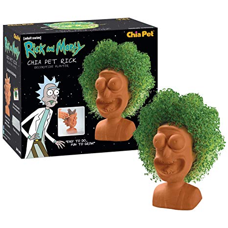 Chia Pet Rick & Morty - Rick Decorative Pottery Planter, Easy to Do and Fun to Grow, Novelty Gift, Perfect for Any Occasion