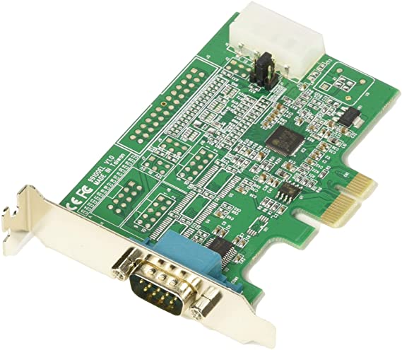 StarTech.com 1-port PCI Express RS232 Serial Adapter Card - PCIe RS232 Serial Host Controller Card - PCIe to Serial DB9 - 16950 UART - Low Profile Expansion Card - Windows, macOS, Linux (PEX1S953LP)