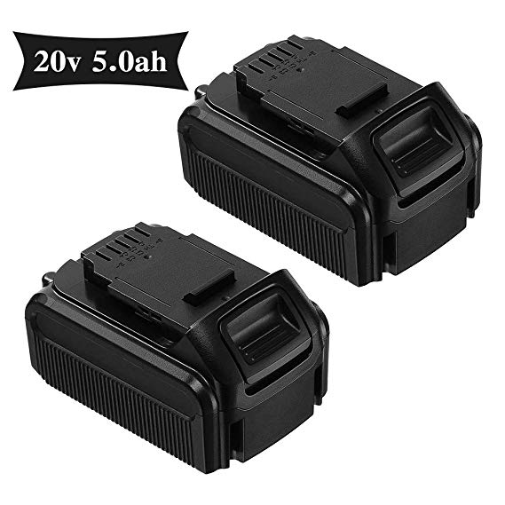 DCB205 Replacement for Dewalt 20V Max XR Battery 5.0Ah Lithium Ion DCB200 DCB201 DCB203 DCB204 DCB206 DCB207 High Capacity Cordless Power Tools (2Packs)