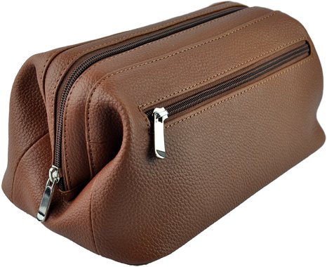 Royce Leather Colombian Vaquetta Cowhide Toiletry Bag
