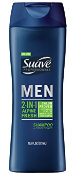 Suave Professionals Men 2-in-1 Shampoo and Conditioner, Alpine Fresh, 12.6 Ounce