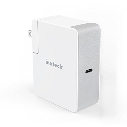 Inateck 45W Portable USB-C Wall Charger with Power Delivery Type C Adapter for MacBook 12 inch, New MacBook Pro , Google Chromebook Pixel, Nexus 5X/6P, LG, HTC 10 and More USB-C Laptop-White (UCC1001)