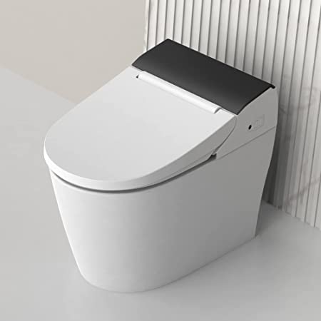 VOVO STYLEMENT TCB-8100B Smart Toilet, Bidet Toilet, One Piece Toilet with Auto Dual Flush, LED Nightlight, Heated Seat, Warm Water and Dry, Made in Korea