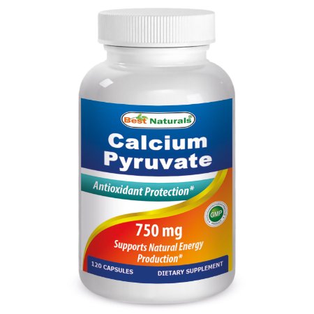 Calcium Pyruvate 750 mg 120 Capsules by Best Naturals Pack of 2