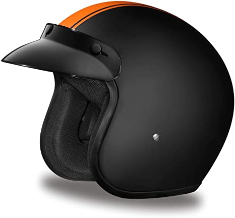 Daytona Helmets 3/4 Shell Open Face Motorcycle Helmet – DOT Approved [Graphics]