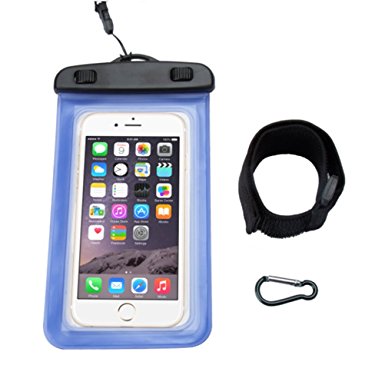 COVOD Waterproof Phone Case for iPhone 6S Plus 7 7S Plus, Iphone 6s waterproof case,CellPhone Dry Bag Pouch for Samsung S8 S7 S6 (Blue)