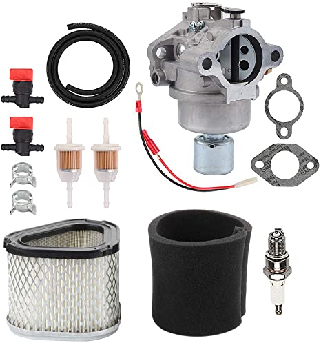 Hayskill 42-853-03-S Carburetor with M92359 Air Filter for Kohler CV15 CV15S CV14 15 HP Engine GY20574 LT155 Carb Replace 12-853-93-S 1285393-S 12-853-93-S