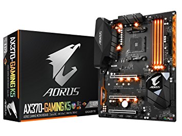 GIGABYTE AORUS GA-AX370-Gaming K5 AMD Ryzen AM4 X370 RGB FUSION SMART FAN 5 HDMI M.2 USB 3.1 Type-C ATX DDR4 Motherboard