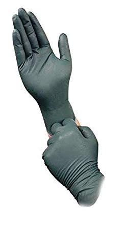 Microflex DFK-608-L Dura Flock Green Flock-Lined, Gloves, Large, Nitrile (Pack of 50)