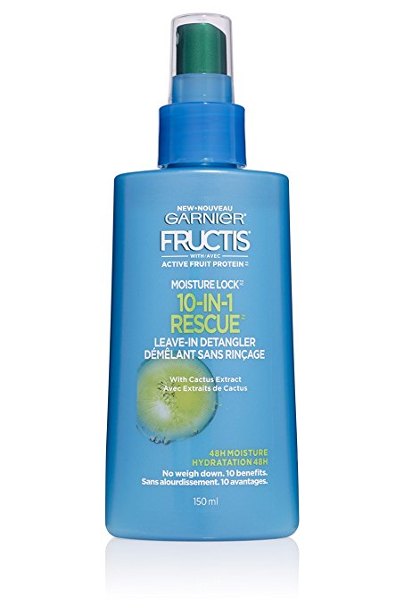 Garnier Hair Care Fructis Moisture Lock 10-in-1 Rescue Leave-In Spray, 5.09