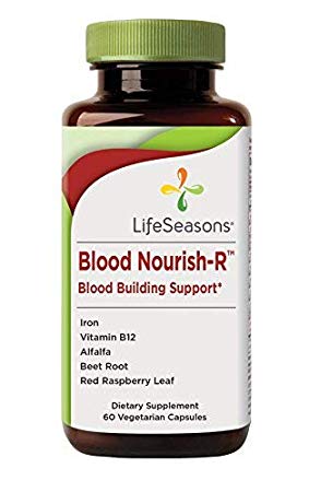 Blood Nourish-R - Iron Deficiency Supplement - Supports People Dealing with Fatigue, Paleness & Dizziness - No Constipation - Boost Blood Building - Contains Iron (50mg), Vitamin B-12 - (60 Capsules)