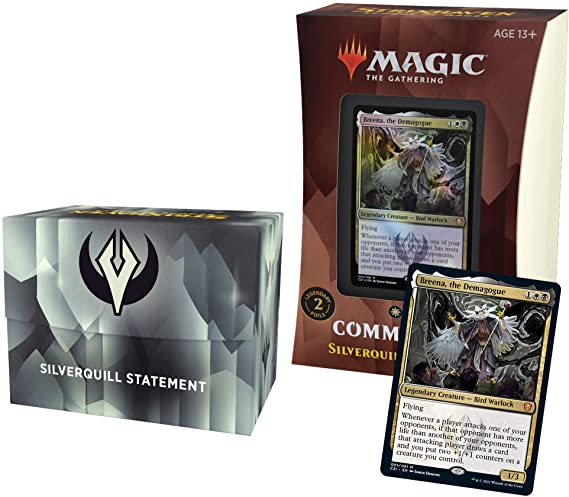 Magic The Gathering Strixhaven Commander Deck – Silverquill Statement (Black-White)