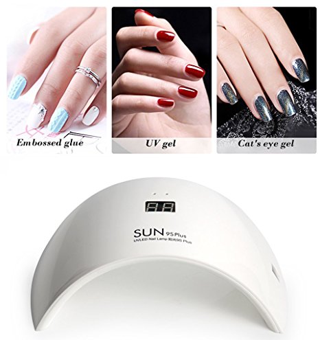 36W UV LED Nail Lamp Manicure Pedicure Nail Dryer - SUN9S Plus Power by USB/Power Bank/Electricity Perfect Salon Tool for Drying Nail Polish and Gel
