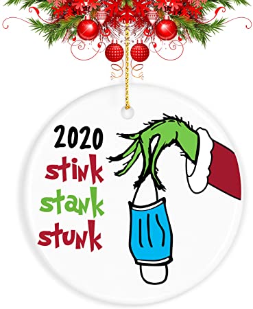 ValueVinylArt 2020 Christmas Ornaments, The Grinch Christmas Decor Christmas Tree Decoration Christmas Decorations Clearance - 1 Pack