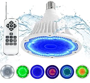 WYZM LED Swimming Pool Light Bulb for Pentair Hayward Light Fixture,120V,with Remote,IP68 Waterproof