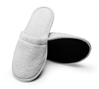 Arus Men's Organic Turkish Terry Cotton Memory Foam Spa Slippers