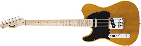Squier by Fender Affinity Telecaster Beginner Electric Guitar - Left Handed  -Maple Fingerboard, Butterscotch Blonde