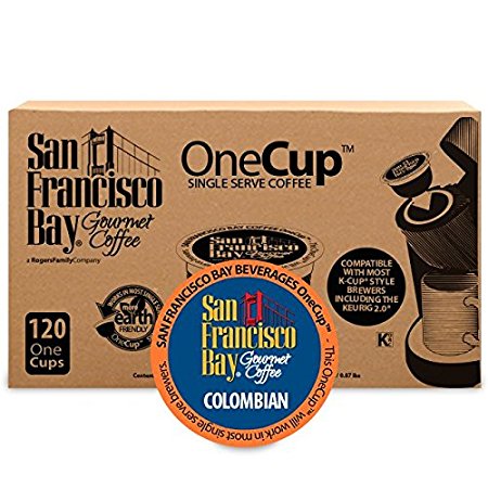 San Francisco Bay OneCup, Colombian Supremo, (120 Count) Single Serve Coffee, Compatible with Keurig K-cup Brewers