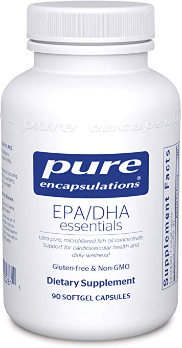 Pure Encapsulations - EPA/DHA Essentials - Ultra-Pure, Molecularly Distilled Fish Oil Concentrate - 90 Softgel Capsules