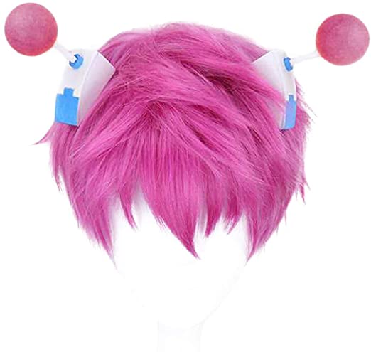 Saiki Kusuo no sai-nan Main Character Cosplay Wig Xcoser Pink Hair for Men Boy