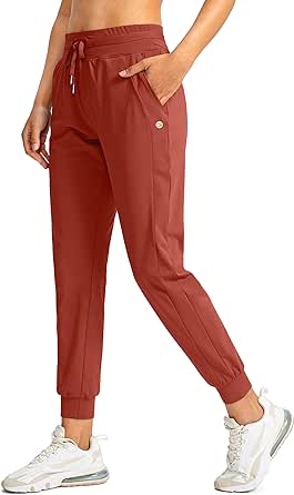 G Gradual Women's Joggers Pants with Zipper Pockets High Waisted Athletic Tapered Sweatpants for Women Workout Lounge