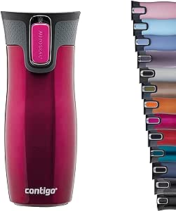 Contigo Thermobecher West Loop Autoseal, Edelstahl Isolierbecher, Reisebecher, Kaffebecher to Go, auslaufsicher