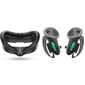 KIWI design V3 Facial Interface and Controller Grips Compatible with Quest 3 Accessories