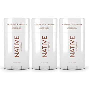Native Deodorant - Natural Deodorant for Women and Men - 3 Pack Coconut & Vanilla - Aluminum Free, Free of Parabens & Sulfates, Vegan, Gluten Free & Cruelty Free