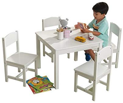 KidKraft Farmhouse Table and Chair Set, White