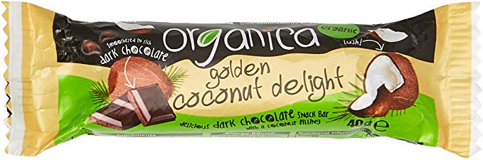 Organica Dark Chocolate with Golden Coconut, 40 g