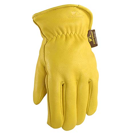 Men's Deerskin Winter Work Gloves,100-gram Thinsulate Insulation, Fleece-Lined, X-Large (Wells Lamont 963XL)
