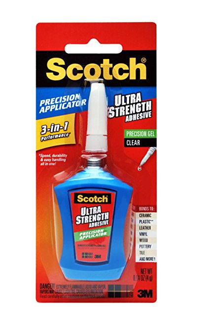 Scotch Super Glue Liquid, Precision Applicator, 0.14-Ounce, Clear (MMMADH670)