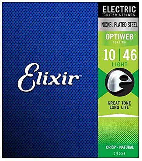 Elixir® Strings Electric Guitar Strings with OPTIWEB® Coating, Light (.010-.046)