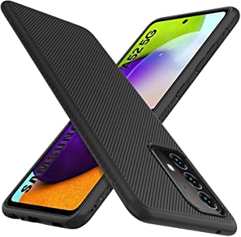 iBetter for Samsung Galaxy A52 5G Case, Scratch Resistant & Anti Slip Enhance Gripping Soft TPU Case Compatible with Samsung Galaxy A52 5G (Black)