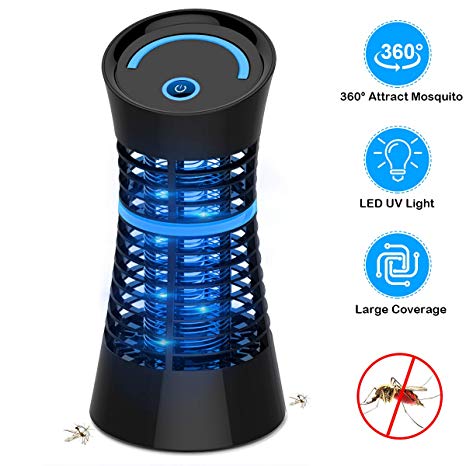 VIFLYKOO Insect Killer, Electric Insect Fly Zapper Bug Zapper Trap mosquito Lamp with UV light, No toxic chemicals, Effective for Reducing Flying Insects for Indoor Bedrooms and Gardens