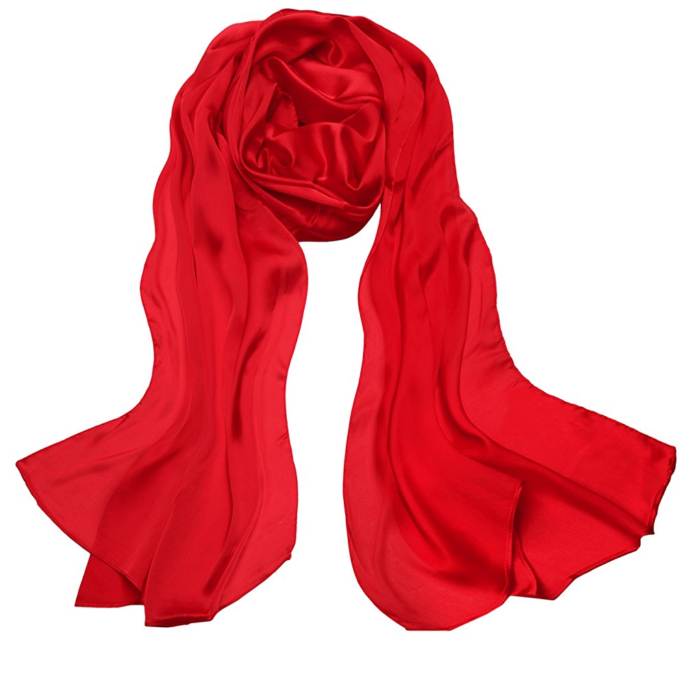 Unilove Solid Scarfs Stoles for Women Silk Shawls and Wraps for Evening Dresses