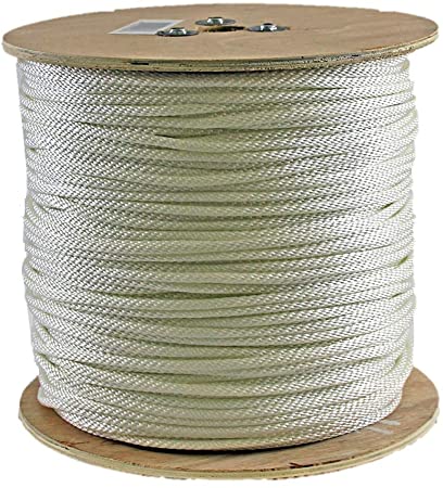 Rope King SBN-141000 Solid Braided Nylon Rope 1/4 inch x 1,000 feet