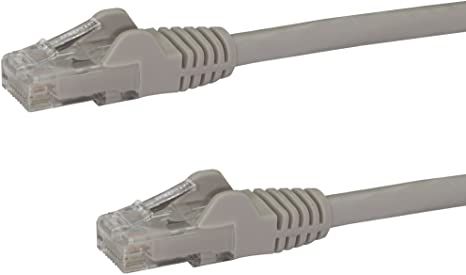 StarTech.com 25ft CAT6 Ethernet Cable - Gray Snagless Gigabit CAT 6 Wire - 100W PoE RJ45 UTP 650MHz Category 6 Network Patch Cord UL/TIA