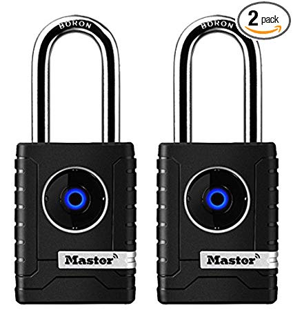 Master Lock Padlock, Bluetooth Lock, 2-7/32 in. Wide, 4401D (Pack of 2)