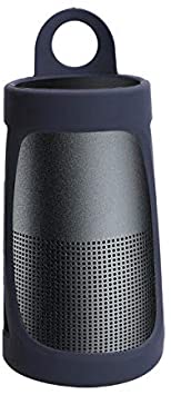 LTGEM Silicone Carrying Travel Case for Bose SoundLink Revolve Bluetooth Speaker—Black