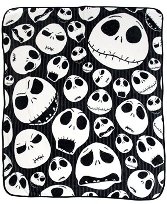 Nightmare Before Christmas 'Skulls' Super Plush Throw, 46 by 60-Inch