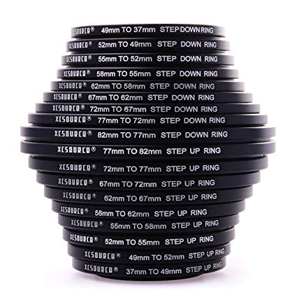 XCSOURCE 18pcs Step Up and Step Down Ring Filter Set