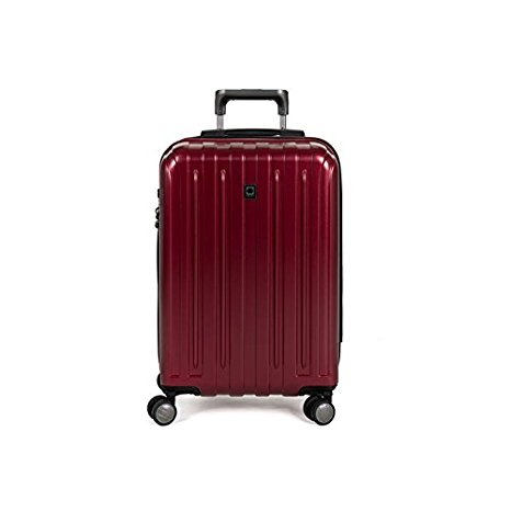 Delsey Luggage Helium Titanium Carry-On EXP Spinner Trolley Metallic