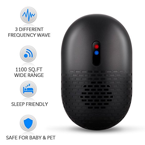 Electronic Mouse Repellent - Ultrasonic Mouse Repellent Plug In, Pest Control Rat Control without Chemicals, Mouse Repellent, Rodent Repellent Indoor Use, Natural Mouse Repellent Safe for Pets