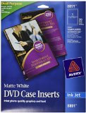 Avery DVD Case Inserts Matte White 20 Inserts 8891