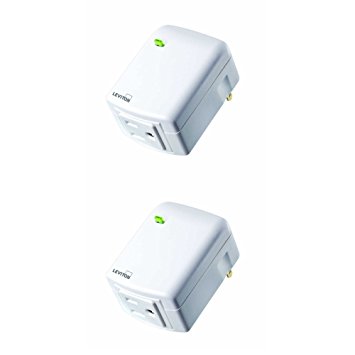 Leviton DW15A-1BW Decora Smart Wi-Fi Plug-in Outlet, Works with Amazon Alexa, No Hub Required (2 Pack)