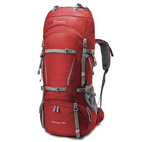 Mountaintop 70L 10L Internal Frame Backpack Hiking Backpack Backpacking Trekking Bag with Rain Cover-5805II